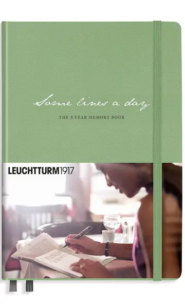 Caiet agenda Leuchtturm1917 - 5 Year Memory Book, verde deschis