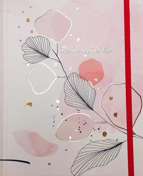 Caiet Black&White Pink - B5, 100 Coli, rânduri largi