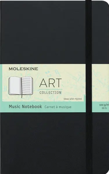 Caiet cu copertă tare Moleskine Art - Music, negru