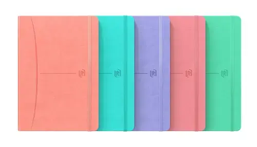 Caiet cu elastic OXFORD Signature Smart Journal, A5, 80 file-90g/mp, Scribzee, dictando
