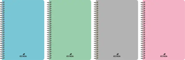 Caiet cu spira A4, 80 file, coperta plastic, Ecada, dictando