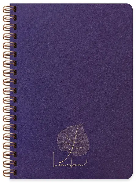 Caiet cu spirală Keskin Color Linden - A5, rânduri largi, 80file, sortiment