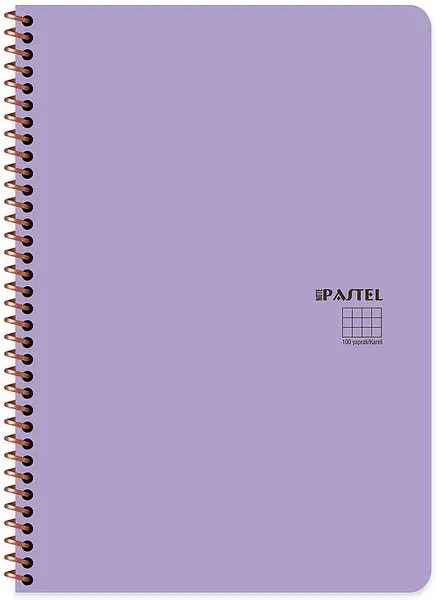 Caiet cu spirală Keskin Color Pastel Note - A4, 200 de coli, rânduri late, sortiment