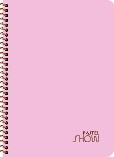Caiet cu spirală Keskin Color Pastel Show - A4, 40 coli, rânduri largi, sortiment