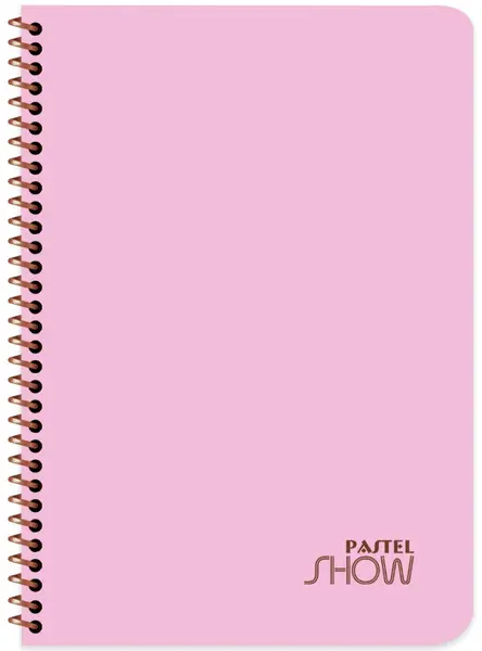 Caiet cu spirală Keskin Color Pastel Show - A5, 72 de coli, rânduri late, sortiment