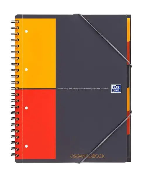Caiet cu spirala OXFORD Int. Organiserbook matematica, A4+, 80 file-80g/mp, Scribzee, coperta PP
