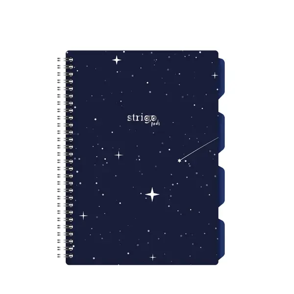 Caiet cu Spirala si Separatoare Strigo Pads Project Book Sky B5, Matematica