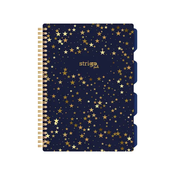 Caiet cu Spirala si Separatoare Strigo Pads Project Book Stars B5, Matematica