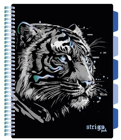 Caiet cu Spirala si Separatoare Strigo Pads Project Book TIGRU A4, Matematica