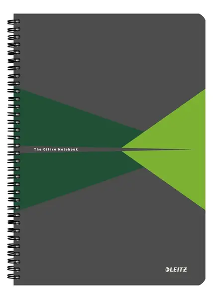 Caiet de birou Leitz Office A4 coperta carton cu spira 90 file dictando Caiet de birou Leitz Office A4 coperta carton cu spira 90 file dictando verde
