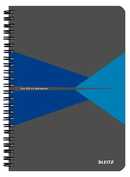 Caiet de birou Leitz Office A5 carton cu spira 90 file matematica Caiet de birou Leitz Office A5 carton cu spira 90 file matematica albastru