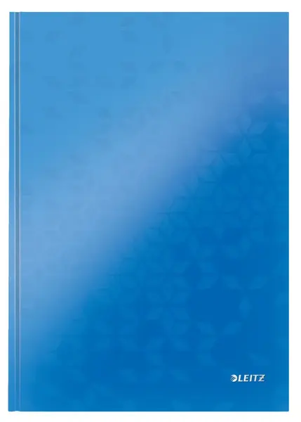 Caiet de birou Leitz Wow A4 coperta dura 80 file dictando albastru metalizat
