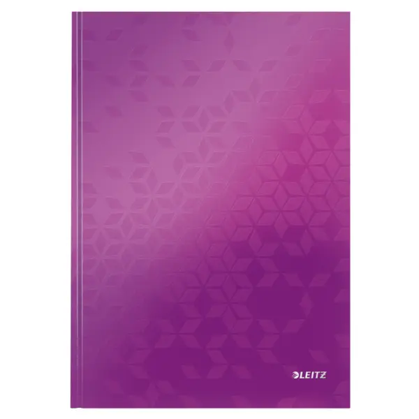 Caiet de birou Leitz WOW A4 coperta dura 80 file matematica Caiet de birou Leitz WOW A4 coperta dura 80 file matematica mov metalizat
