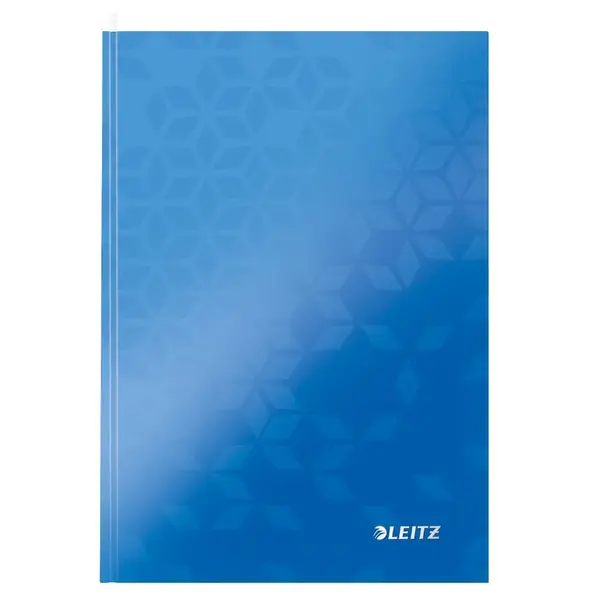 Caiet de birou Leitz WOW A5 coperta dura 80 file matematica Caiet de birou Leitz WOW A5 coperta dura 80 file matematica albastru metalizat