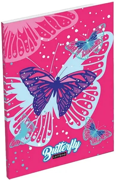 Caiet de notite A7 Lizzy Card Pink Butterfly