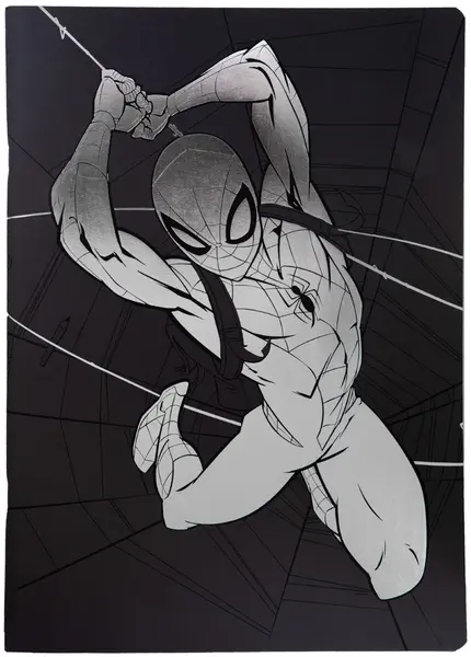 Caiet de notițe Cool Pack Black - Disney 100, Spider-Man, A5, linii largi, 60 de coli