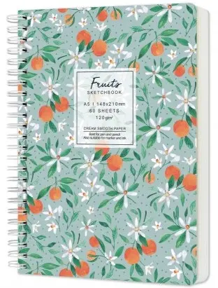 Caiet de schițe Drasca Fruits - Mandarini, A6