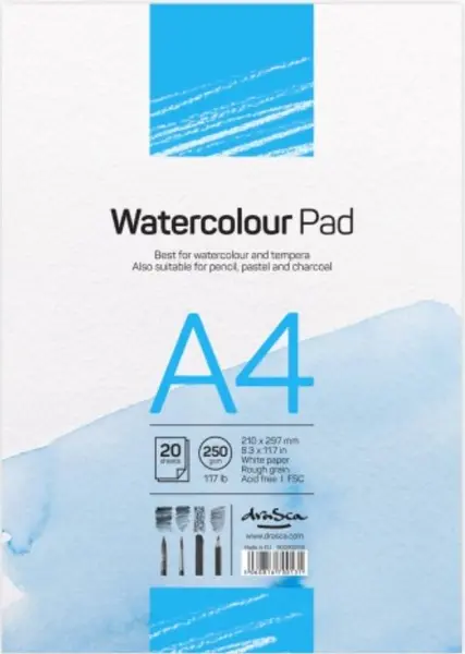 Caiet de schite Drasca Watercolour pad - 20 file, A4