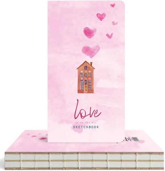 Caiet de schite pentru desen Drasca Love is in the air - Casuta, 96 file