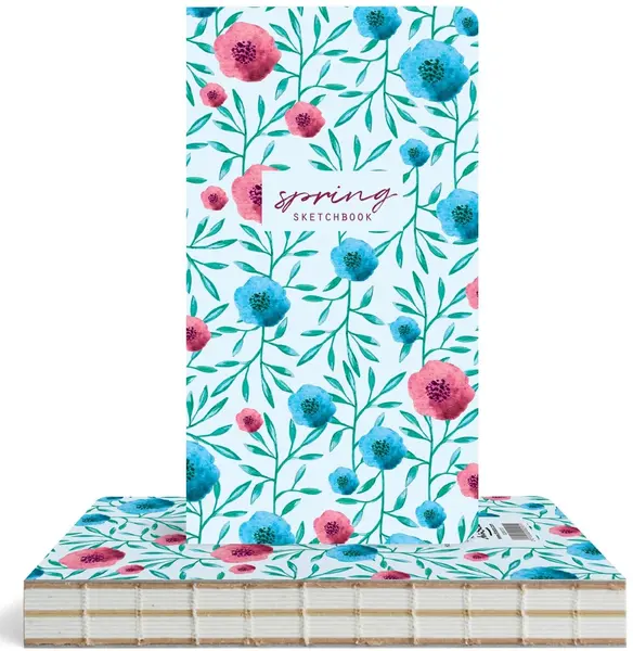 Caiet de schite pentru desen Drasca Spring - Maci, 96 file, 9.4х17.2 cm