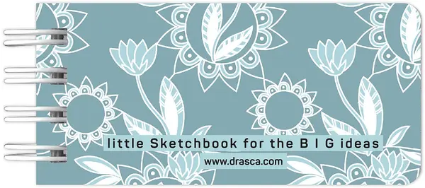 Caiet de schițe spiralat Drasca - Little Sketchbook For The Big Ideas, 60 foi