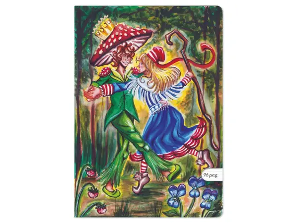 Caiet dictando A4,48 file, 80g, ilustratie Riga Crypto si lapona Enigel