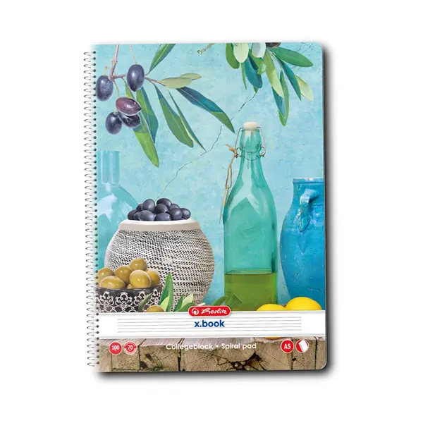 Caiet dictando cu spirala Herlitz, A5,100 file, Enjoy Life
