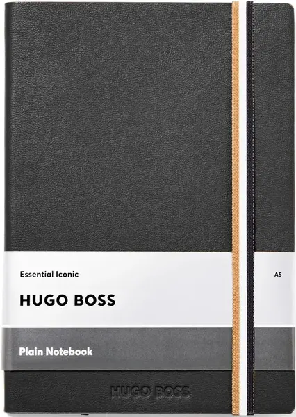 Caiet Hugo Boss Iconic - A5, cu foi albe, negru