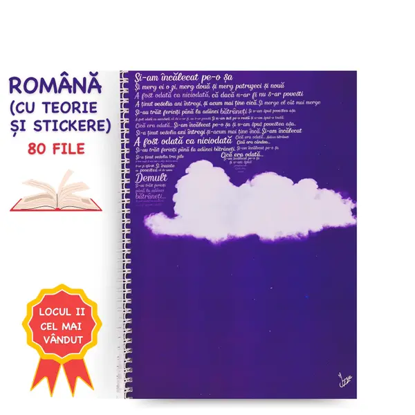Caiet Izzie de Română A4 (cu Teorie + Stickere)