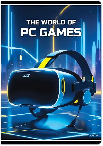 Caiet Lastva PC Games - A4, 52 de coli, roșu lat, sortiment