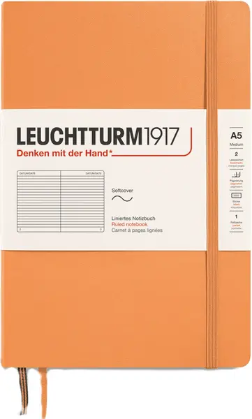 Caiet Leuchtturm1917 New Colours - A5, liniat, Apricot