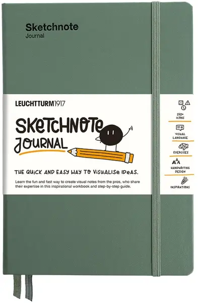 Caiet Leuchtturm1917 Sketchnote Journal - A5, verde măsliniu
