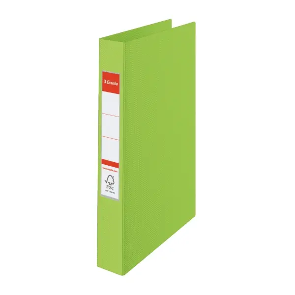 Caiet mecanic A4 PP mecanism 2R, inel 25 mm Esselte VIVIDA partial reciclat Caiet mecanic A4 PP mecanism 2R, inel 25 mm Esselte VIVIDA partial reciclat verde