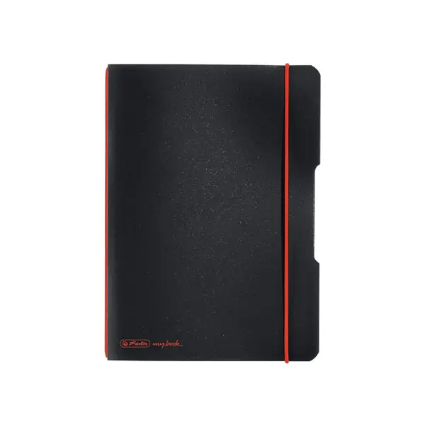 Caiet My.Book Flex A5, 40file, Herlitz neagra, dictando