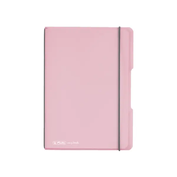 Caiet My.Book Flex A5, 40file, Herlitz roz transparenta, dictando