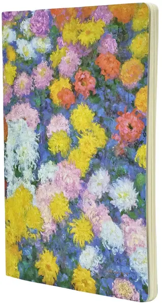 Caiet Paperblanks Monet Chrysanthemums - A4, 40 foi, rânduri largi