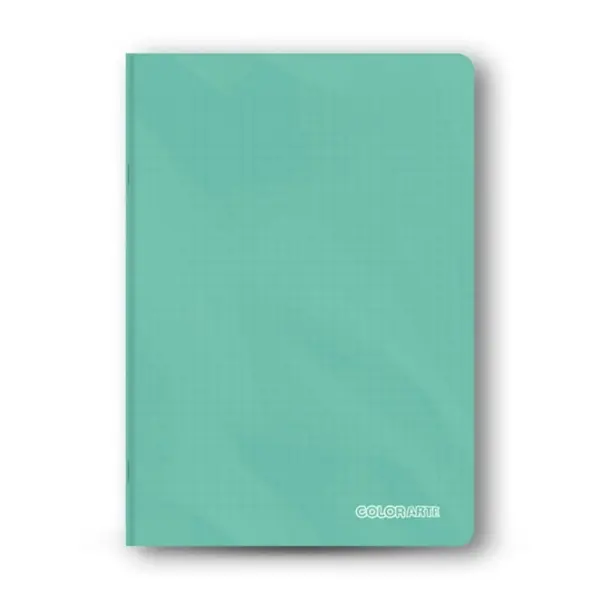 Caiet scolar A5, 48 file, matematica, colturi rotunjite, coperta plastic, culori pastelate, 70g mp