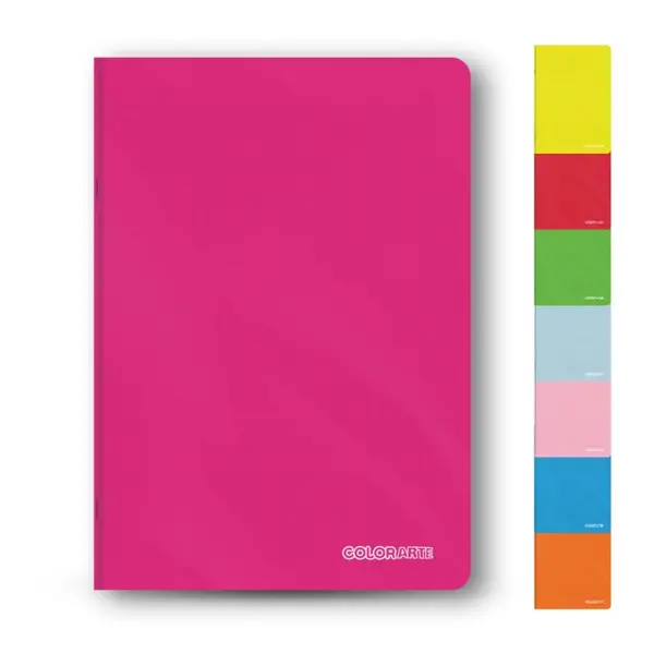 Caiet scolar A5 dictando, 60 file,colturi rotunjite, coperta plastic 230 microni, 70g mp