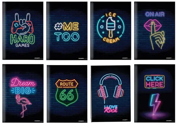 Caiet școlar Blasetti Imperdibili Neon A4 - 38 de foi, randuri largi, sortiment