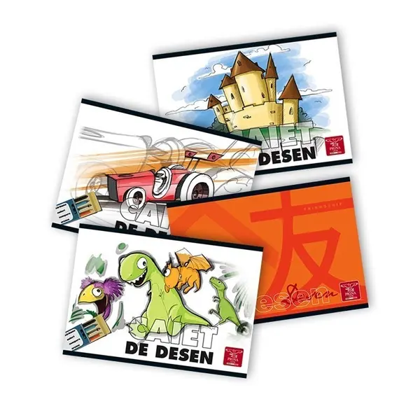 Caiet special de desen A5 , 16 file,100g mp,diverse modele