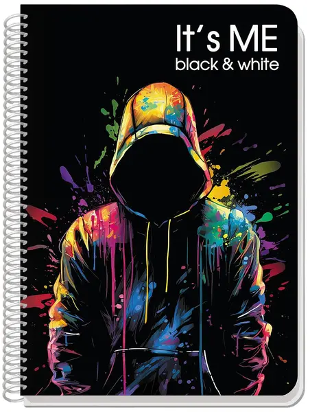 Caiet spiralat Black&White It's Me - A4, 105 coli , sortiment