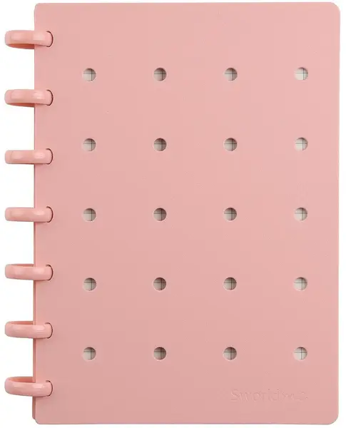 Caiet spiralat Sworld ME - A5, 80 foi, cu 2 accesorii, roz