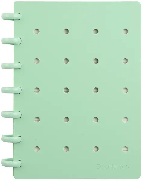 Caiet spiralat Sworld ME - A5, 80 foi, cu 2 accesorii, verde