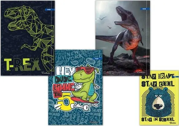 Caiet Spree Dinosaur - A5, 62 de coli, linii largi, sortiment