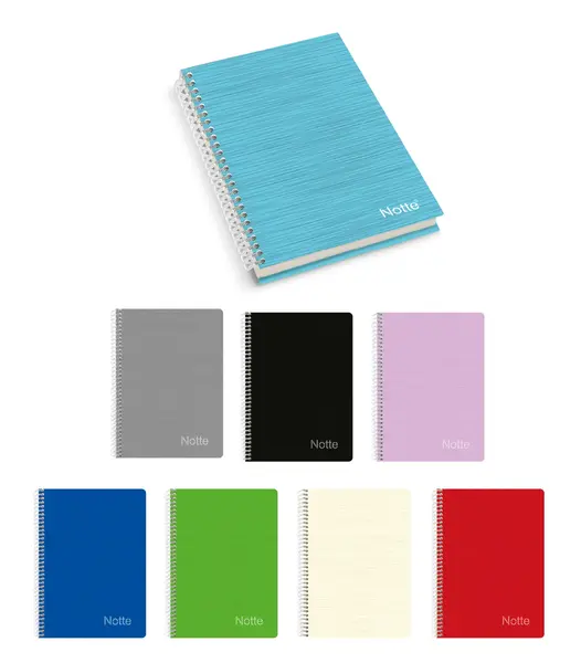Caiet tip registru Notte A4 cu spira si perforatii 120 file matematica Caiet tip registru Notte A4 cu spira si perforatii 120 file matematica
