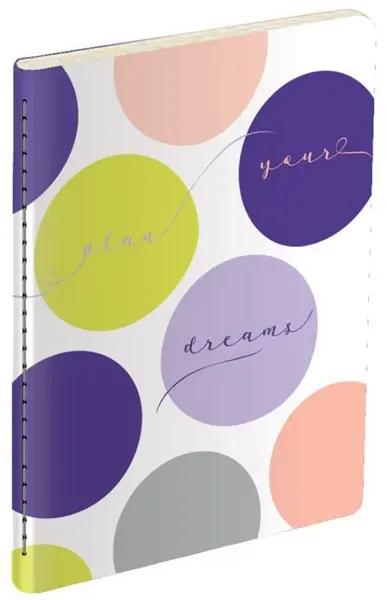 Caiet Victoria's Journals Circle - Copertă laminată, cu puncte, 48 de foi, format B5