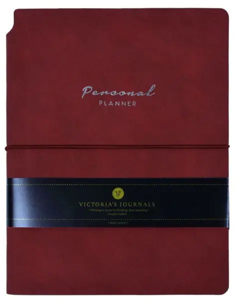 Caiet Victoria's Journals Kuka - Burgund, copertă plastică, 96 de foi, format A5