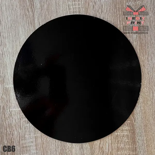 Cake Board rotund auriu negru INEDIT PRINT CB6 Diametrul 30 cm