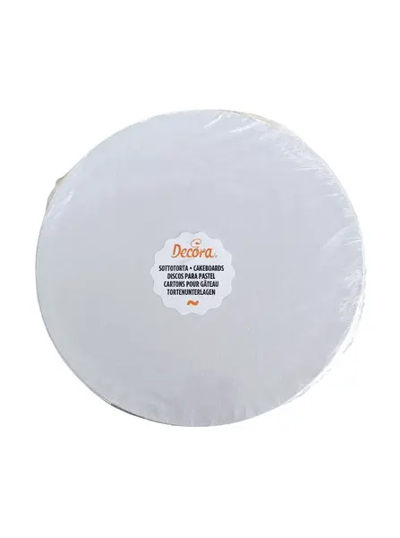 Cake Drum DECORA, rotund, 25cm, Alb CBD1 30 cm