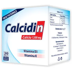 Calcidin + Vitamina D3 + Vitamina K 20 plicuri